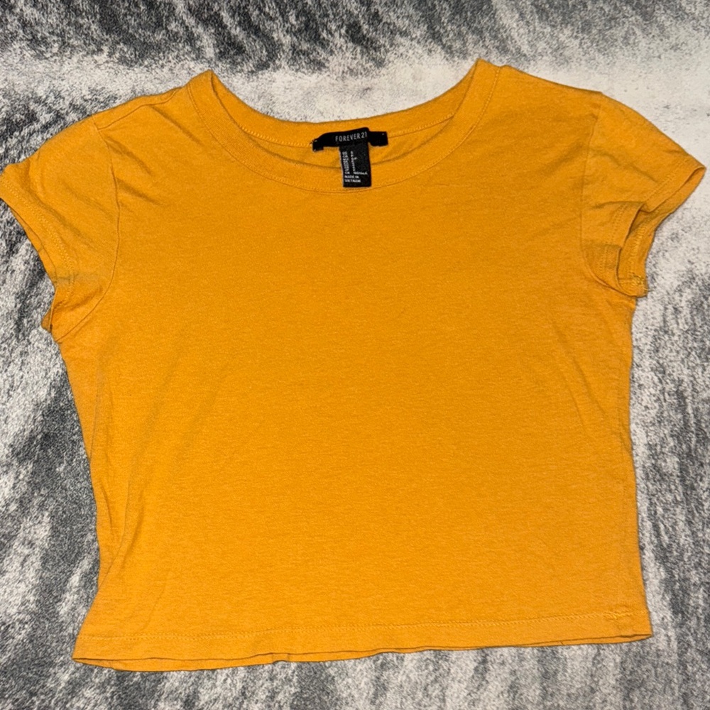 Forever 21 Mustard Crop Top